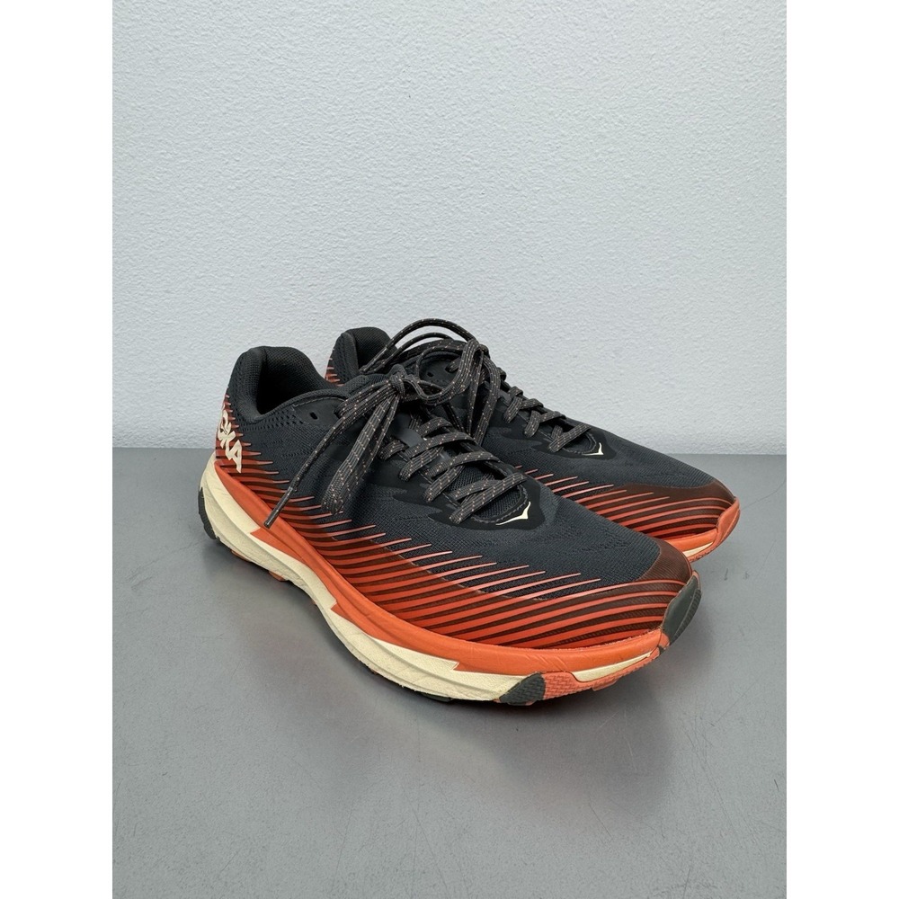 Hoka One One Torrent 2 Womens 10.5 Running Shoes Castlerock Camellia Orange Red